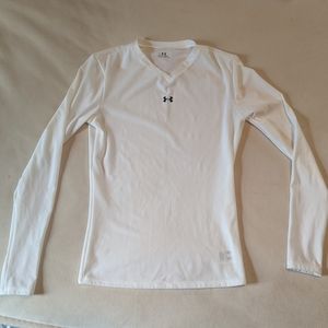 Under armour white long sleeve workout shirt